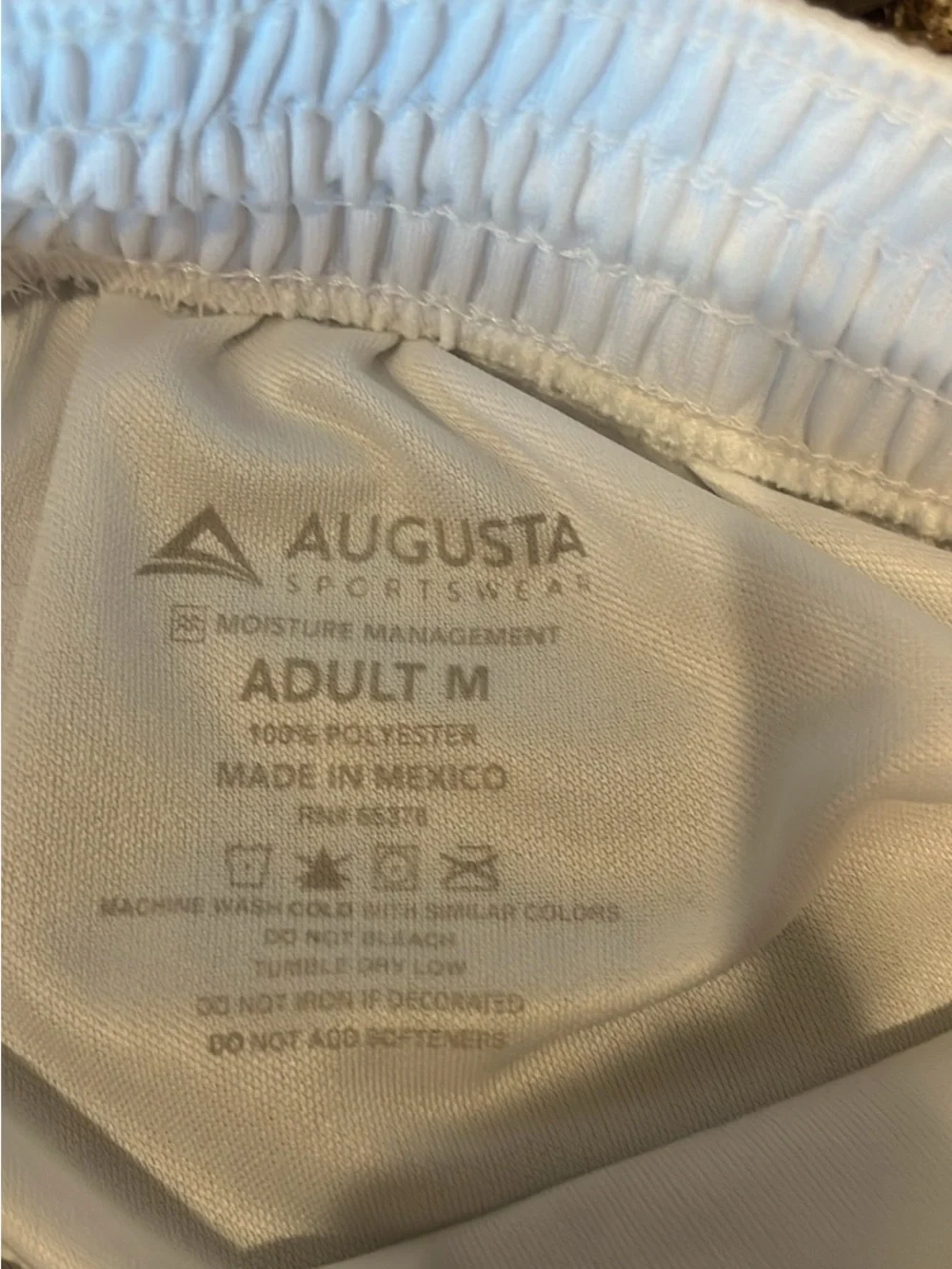 Augusta Sportswear White and Navy Athletic Men's Shorts